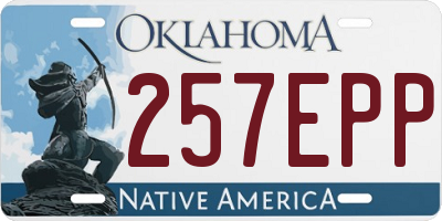 OK license plate 257EPP