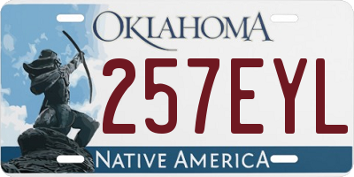 OK license plate 257EYL