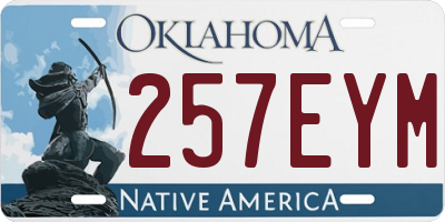 OK license plate 257EYM