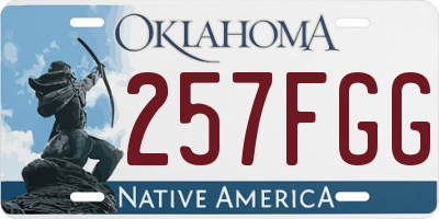 OK license plate 257FGG