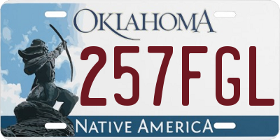 OK license plate 257FGL