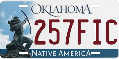 OK license plate 257FIC