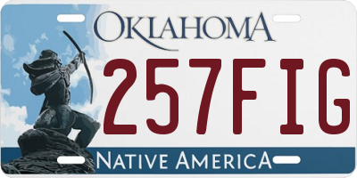 OK license plate 257FIG