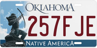 OK license plate 257FJE