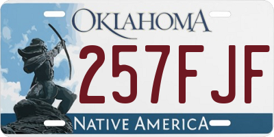 OK license plate 257FJF