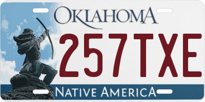 OK license plate 257TXE