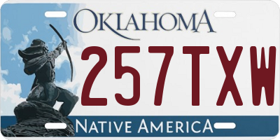 OK license plate 257TXW