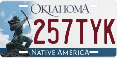 OK license plate 257TYK