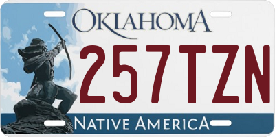 OK license plate 257TZN