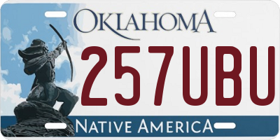 OK license plate 257UBU