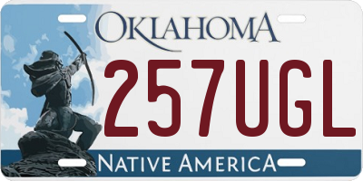 OK license plate 257UGL