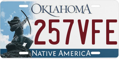 OK license plate 257VFE