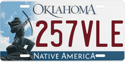OK license plate 257VLE