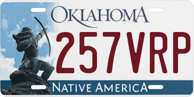 OK license plate 257VRP