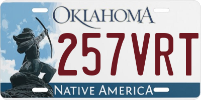 OK license plate 257VRT