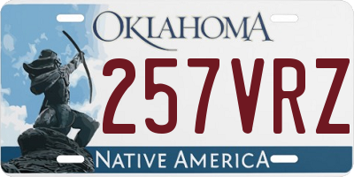 OK license plate 257VRZ