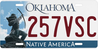 OK license plate 257VSC