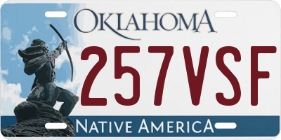 OK license plate 257VSF
