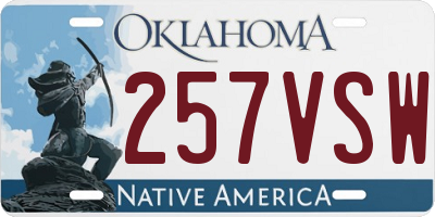 OK license plate 257VSW