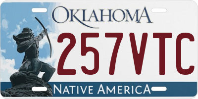 OK license plate 257VTC