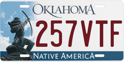 OK license plate 257VTF