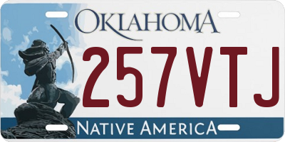 OK license plate 257VTJ