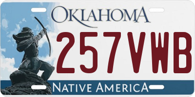 OK license plate 257VWB