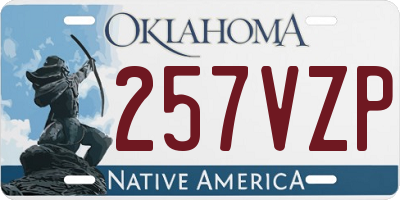 OK license plate 257VZP