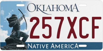 OK license plate 257XCF