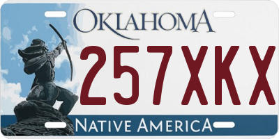 OK license plate 257XKX