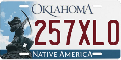 OK license plate 257XLO