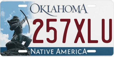 OK license plate 257XLU