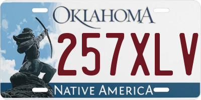 OK license plate 257XLV