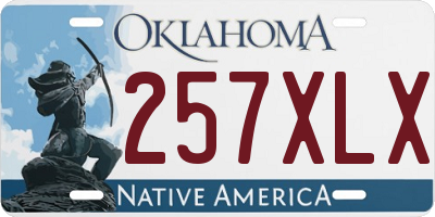 OK license plate 257XLX