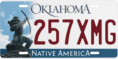 OK license plate 257XMG