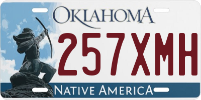 OK license plate 257XMH