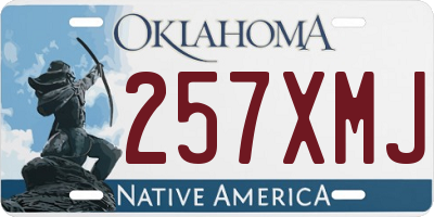 OK license plate 257XMJ