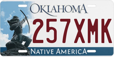 OK license plate 257XMK