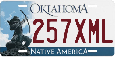 OK license plate 257XML