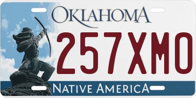 OK license plate 257XMO
