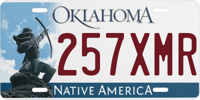OK license plate 257XMR