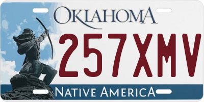 OK license plate 257XMV