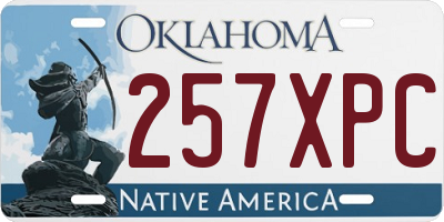 OK license plate 257XPC