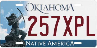 OK license plate 257XPL