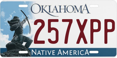 OK license plate 257XPP