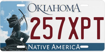 OK license plate 257XPT
