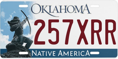 OK license plate 257XRR