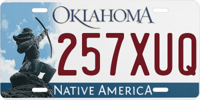 OK license plate 257XUQ