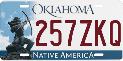 OK license plate 257ZKQ