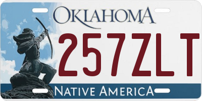 OK license plate 257ZLT